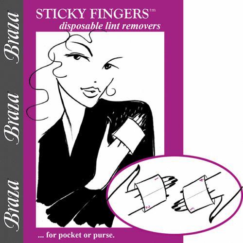 Remove Lint & Hair With 'Sticky Fingers' 5Pc Pack 20 Uses.