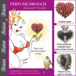 Puffed Heart Perfume Brooch