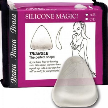 Breast/Bra Enhancer Clear Silicone Triangle Pad 