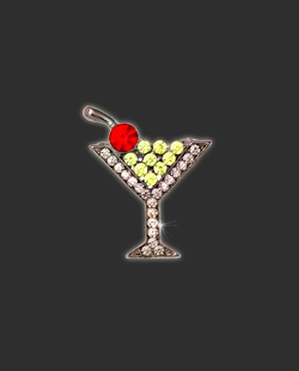 Bra Strap Bling Martinis