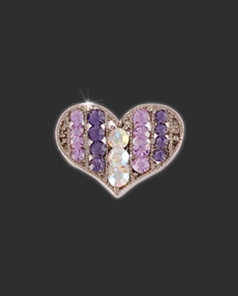 Bra Strap Bling Multi Heart