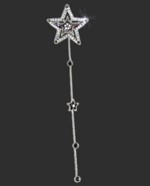 Bra Strap Bling Double Star W/tail