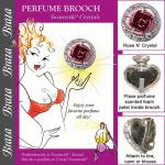 Perfume Brooch Rose/Swarovski Crystal