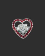 Bra Strap Bling Double Heart