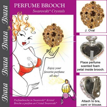 Perfume Brooch Oval