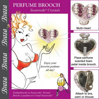 Brooch For Perfume Multi Heart 
